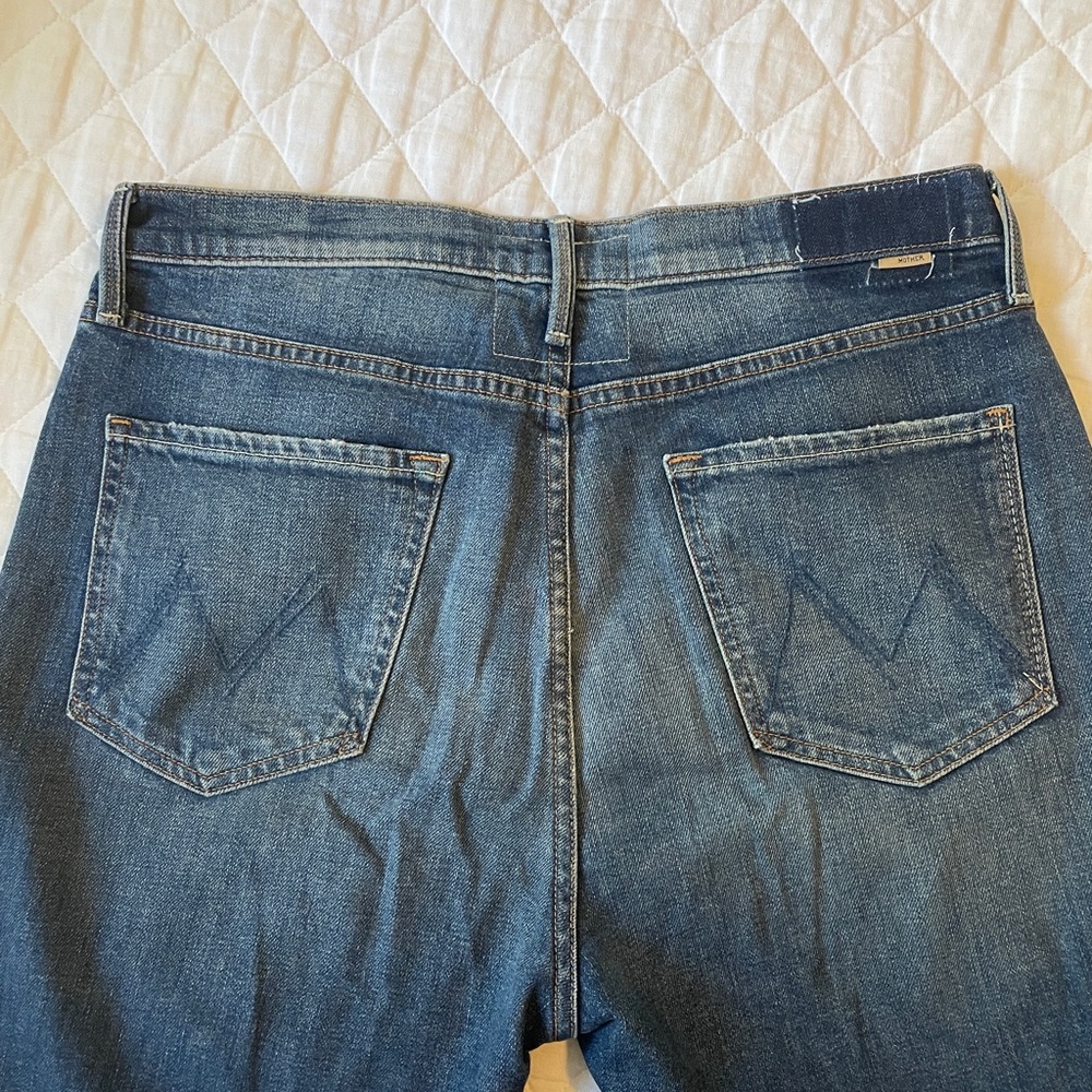 MOTHER Women's Straight Leg Jeans - Blue - Picture 7 of 9